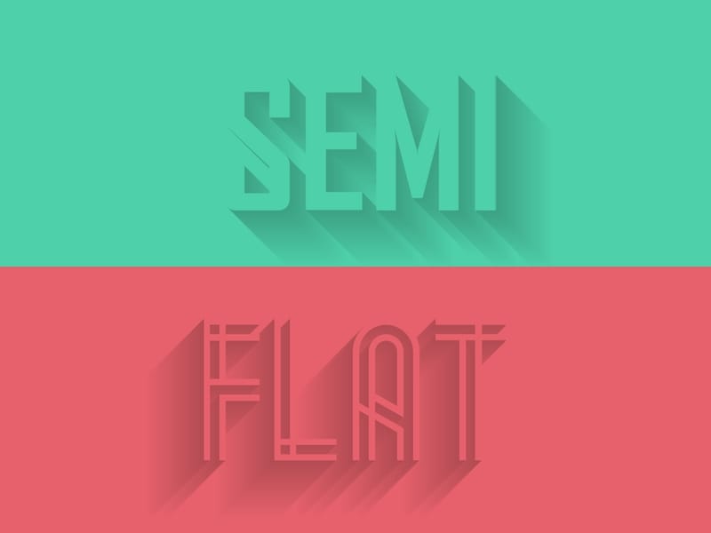 diseño semi flat tendencias 2018 en diseño gráfico